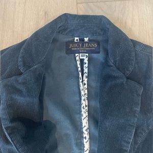 Dark Blue Velvet Juicy Couture Jacket